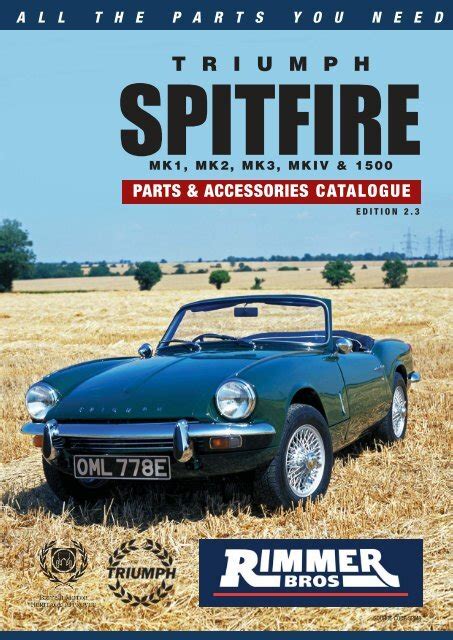 Only available in German language at the time. . Triumph spitfire parts catalogue
